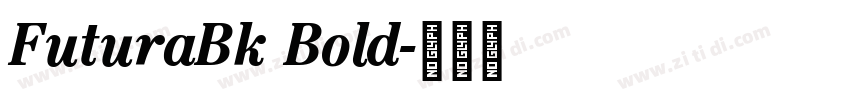 FuturaBk Bold字体转换